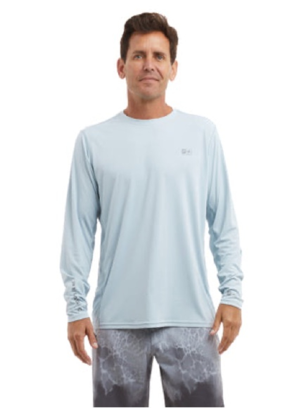 Pelagic Vaportek Solid Fishing Shirt  Blue Fog Size Large